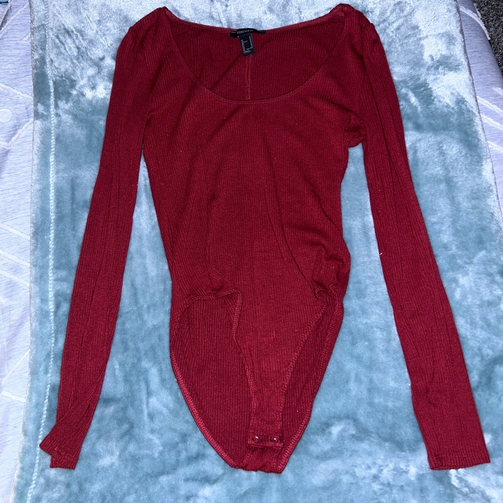 Forever 21 // Ribbed Long Sleeve Bodysuit